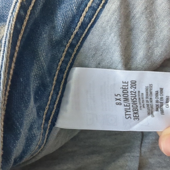 Denver Hayes jean stretchy skirt shorts light washed demin - Picture 4 of 7